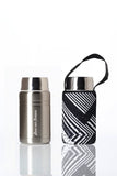 BBBYO Foodie insulated lunch container + carry cover- stainless steel - 750 ml - Circuit print