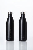 BBBYO Future Bottle + carry cover - stainless steel insulated bottle - 750 ml - Black wave print