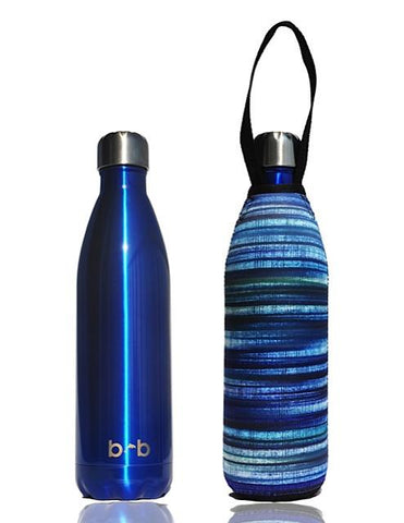 BBBYO Future Bottle + carry cover - stainless steel insulated bottle - 1000 ml - Electric print