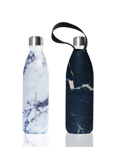 BBBYO Future Bottle + carry cover - stainless steel insulated bottle - 750 ml - Marble print