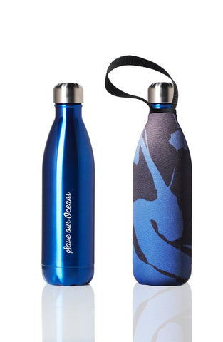 BBBYO Future Bottle + carry cover - stainless steel insulated bottle - 750 ml - Storm print